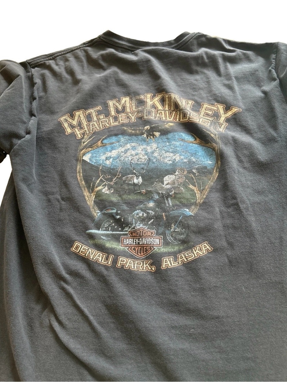 Harley-Davidson Black Long Sleeve Mt. McKinley Denali Park Graphic Tee